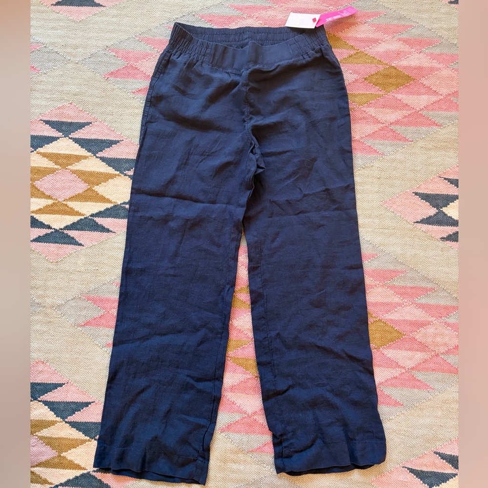 NWT Lilly Pulitzer Deri Linen Wide Leg Pant, M